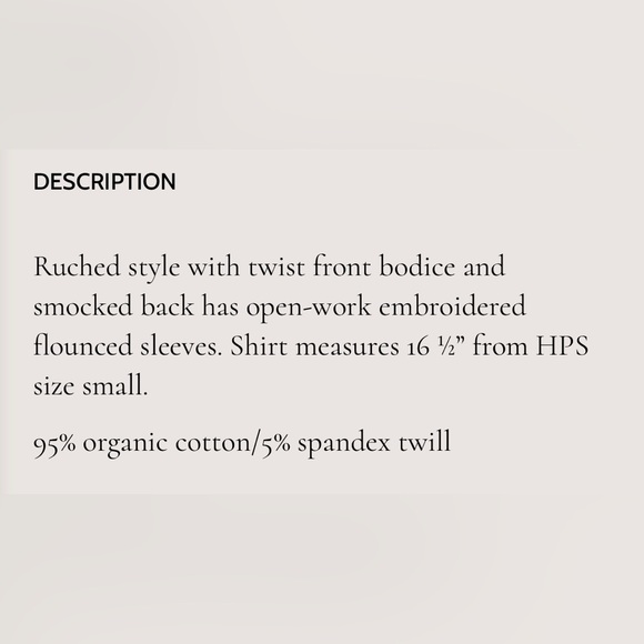 NWT black rutched and embroidered top size small - Picture 11 of 11